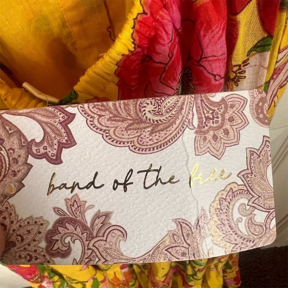 Band of the Free Women's Floral Maxi Dress Yellow Size Small Casual NWT - Picture 6 of 7
